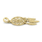 Solid 14K Yellow Gold Dreamcatcher Pendant