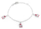 Sterling Silver 3 Multi Color Enamel Ducks Bracelet (Child Size)