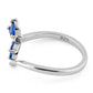 Sterling Silver Dragonfly Blue Spinel CZ Ring