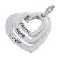 Sterling Silver Faith-Hope-Love Heart Pendant