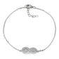 Sterling Silver Infinity Clear CZ Bracelet