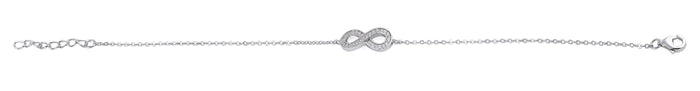 Sterling Silver Infinity Clear CZ Bracelet